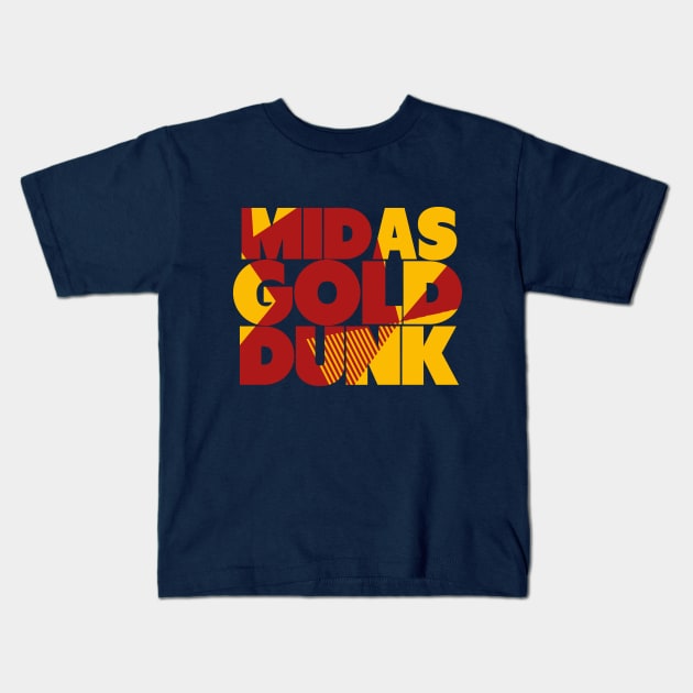 Midas Gold Sneaker Dunk Art Kids T-Shirt by funandgames